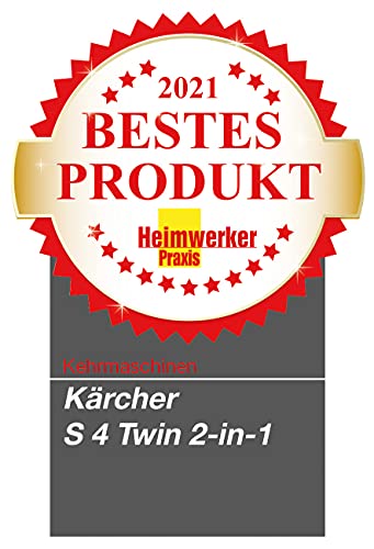 Kärcher Spazzatrice a spinta S 4 Twin, 2 spazzole laterali, area: 2400 m²/h, contenitore: 20l, larghezza di lavoro: 680mm, stoccaggio salvaspazio, maniglia di spinta regolabile in altezza, pieghevole