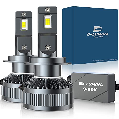 H7 LED Canbus Bulb 130W 26000LM, CPS 6500K Chip 400% Bright, 9-60 V, Works for Both Cars and Trucks, Works with Both Lenticular and Without Lenticulars, LED Lamp Lights 2 Pieces