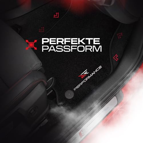 Tappetini PERFORMANCE auto in velluto personalizzati per Mini Cooper I 2001-2014 - Standard, Traforato, blu bianco rosso -Ricamo CNC preciso, piping traforato di design, accessori per auto -