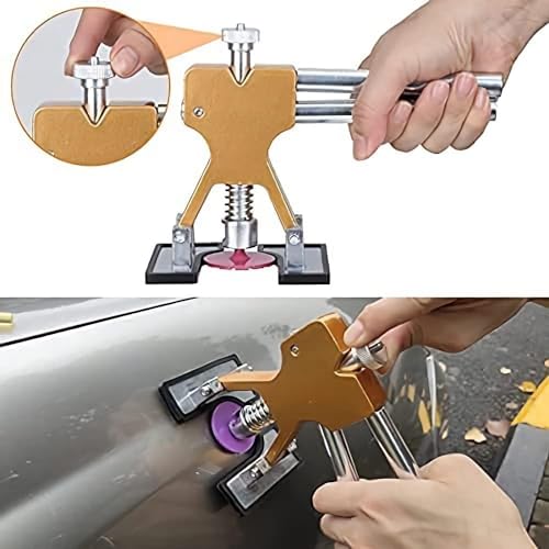 LYCAON Strumento per la Riparazione Kit estrattore per ammaccature, Pistola per Colla Hot Melt Plug, Dispositivo di rimozione della grandine, Istruzioni e Video Inclusi (107 Pezzi)