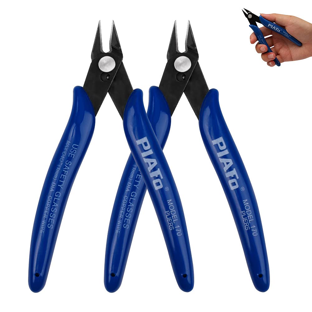 Pinze per Taglierine di Precisione Filo 2 Pezzi Taglio Pinze Tronchesi Elettronica Tronchesi a Filo Mini Pinza Elettricista con Impugnatura per Casa Gioielli Cavi Elettricisti