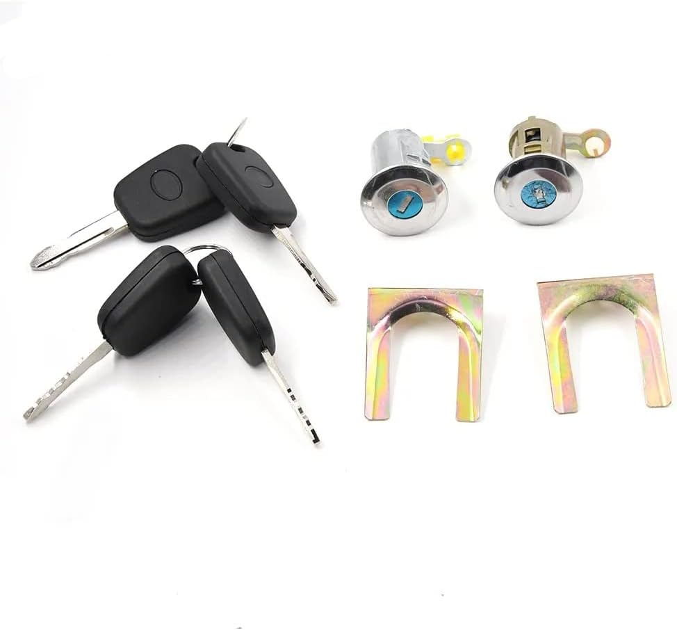 Kit Cilindro Serratura Porta Guidatore Sinistro e Destro con 4 Chiavi compatibile con Citroën C1 /Peugeot 107 /Toyota Aygo 1608746380