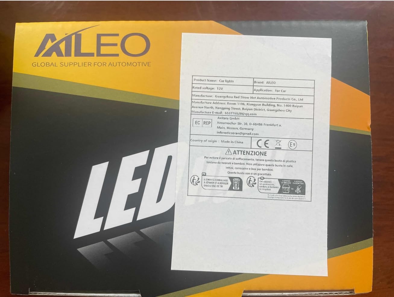 D4S LED Headlight Bulbs High Brightness 22000 Lumens AILEO Per Pair White 6500K No Additional Components Required Integrated Design Plug and Play 2 Pcs
