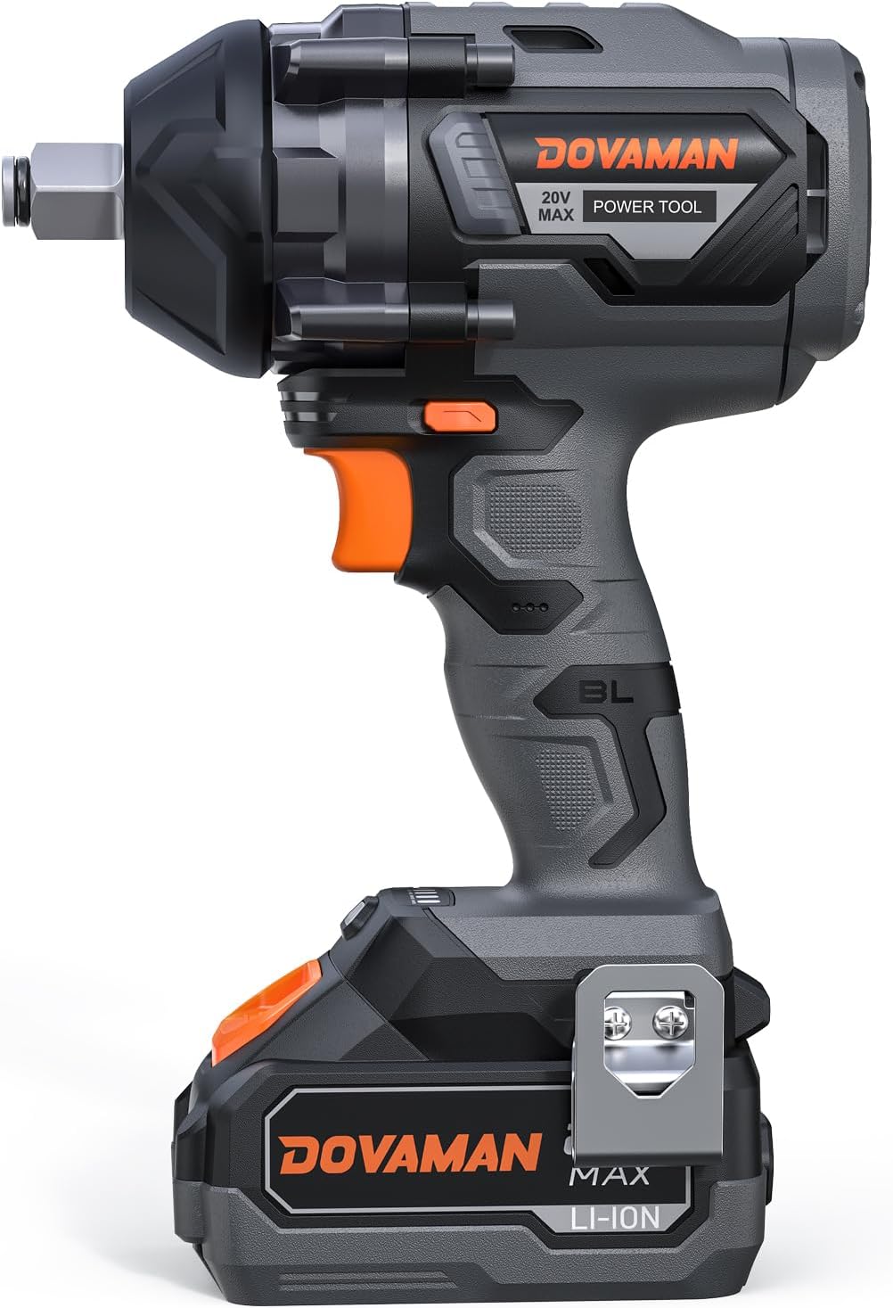 TITANCE X8 Chiave a percussione senza fili 20V MAX, pistola a percussione brushless da 1/2" ad alta coppia da 1200N.m, kit chiave a percussione elettrica da 2400 giri/min per auto, batteria da 4000mAh