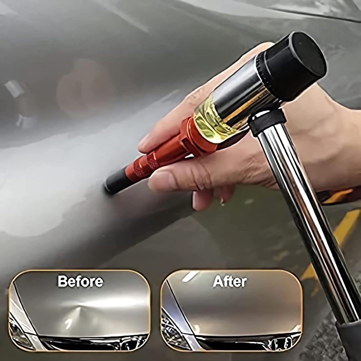 LYCAON Strumento per la Riparazione Kit estrattore per ammaccature, Pistola per Colla Hot Melt Plug, Dispositivo di rimozione della grandine, Istruzioni e Video Inclusi (107 Pezzi)