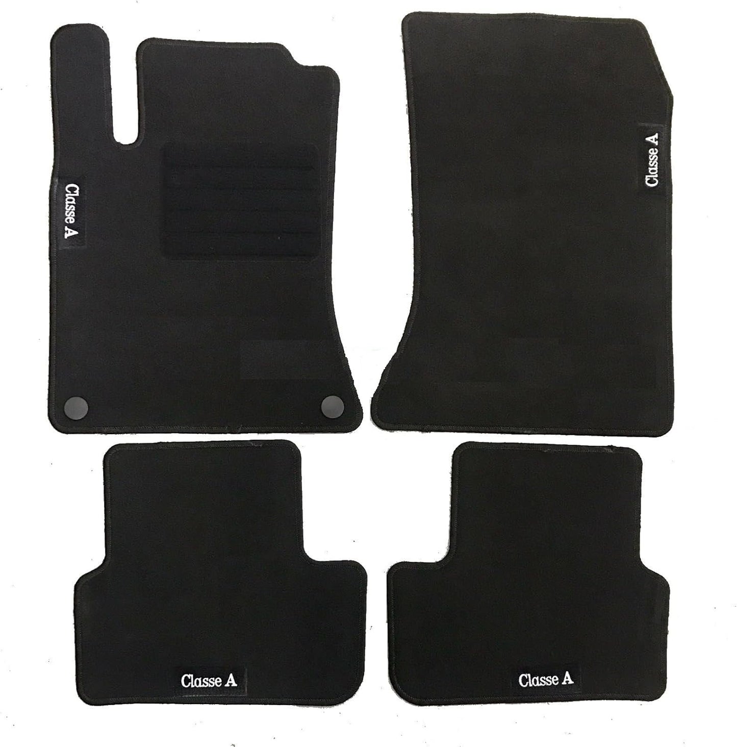 TAPPETINI Moquette 4 Loghi 2 Fix per Mercedes Classe A W176