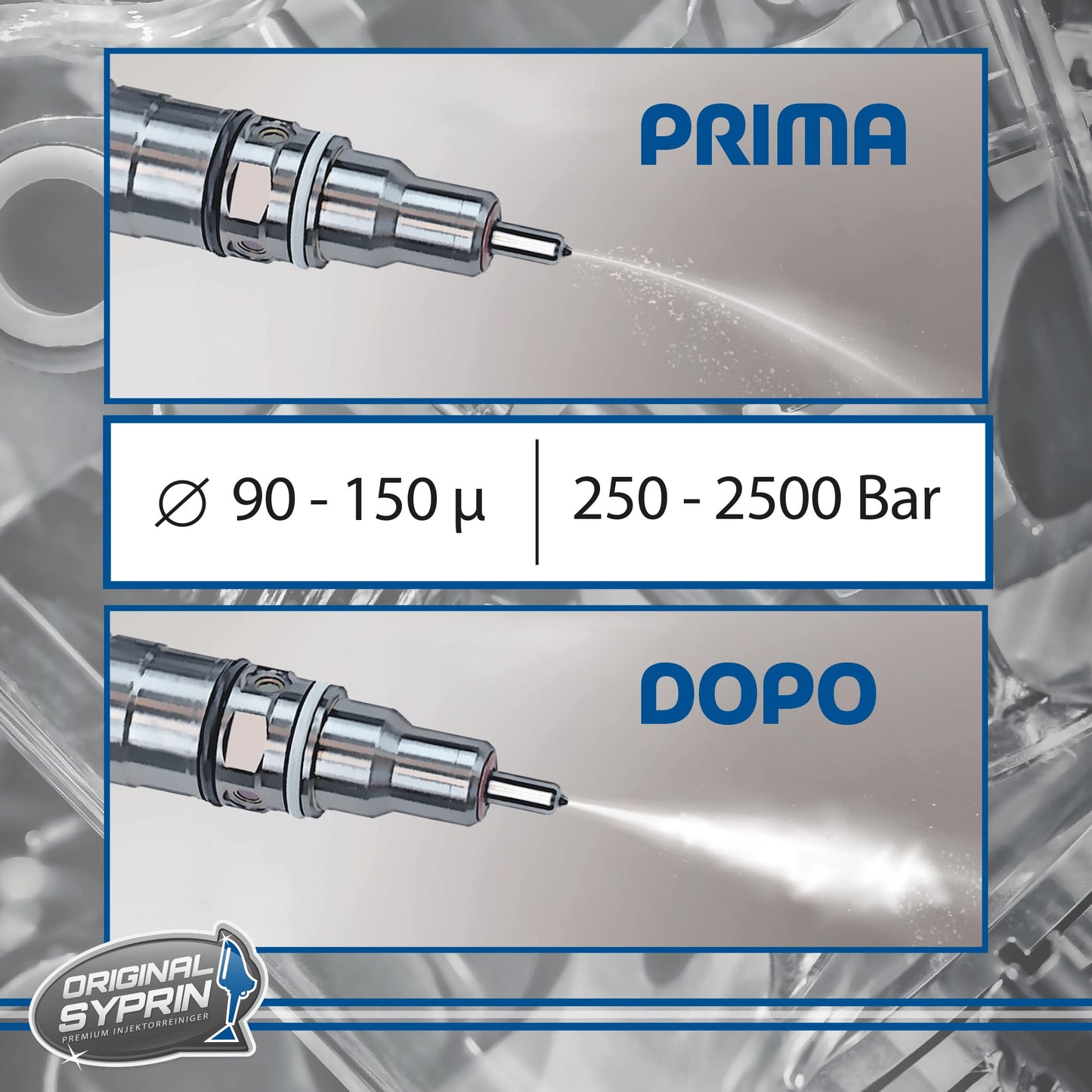 SYPRIN Pulitore Iniettori Diesel, ottimizza e pulisce iniettori, ugelli di iniezione, filtri antiparticolato Diesel, Dpf - additivo 1x500ml