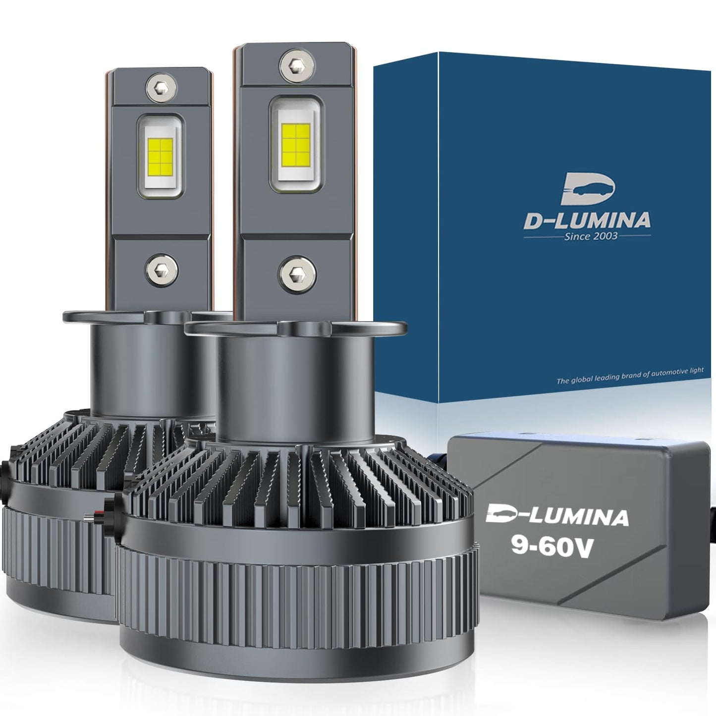 D-Lumina Lampadina H7 LED Canbus 130W 26000LM, CPS 6500K chip 400% brillante, 9-60V, Funziona Sia Per Auto Che Camion, Funziona Sia Con Lenticolari Che Senza Lenticolari,LED Lampada Luci 2 pezzi