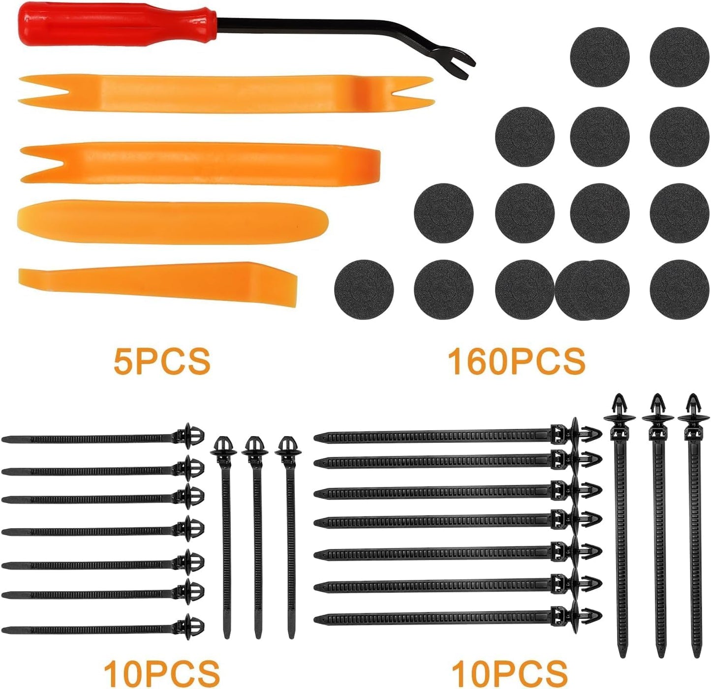 1105 PCS Rivetti in Plastica per Auto,Clip di Fissaggio per Auto,Morsetti paraurti Protezione per Rivetti in plastica per Paraurti,Parafanghi,Porte,Strumenti Rimozione