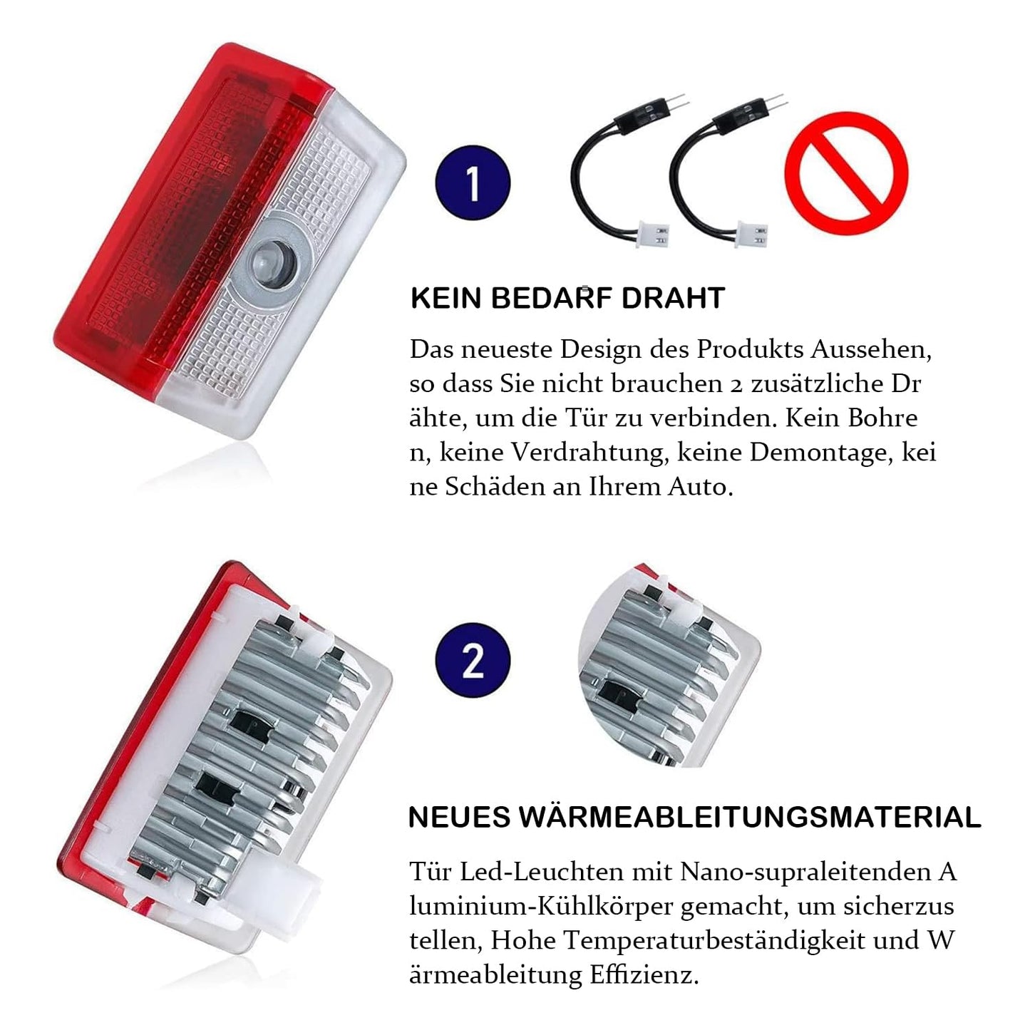 Set di 4 luci a LED di proiezione con HD-Ghost Shadow luci di benvenuto per porte A/B/C/E/M/ML/GLA/GLC/GLE/GLS classe Plug-and-Play