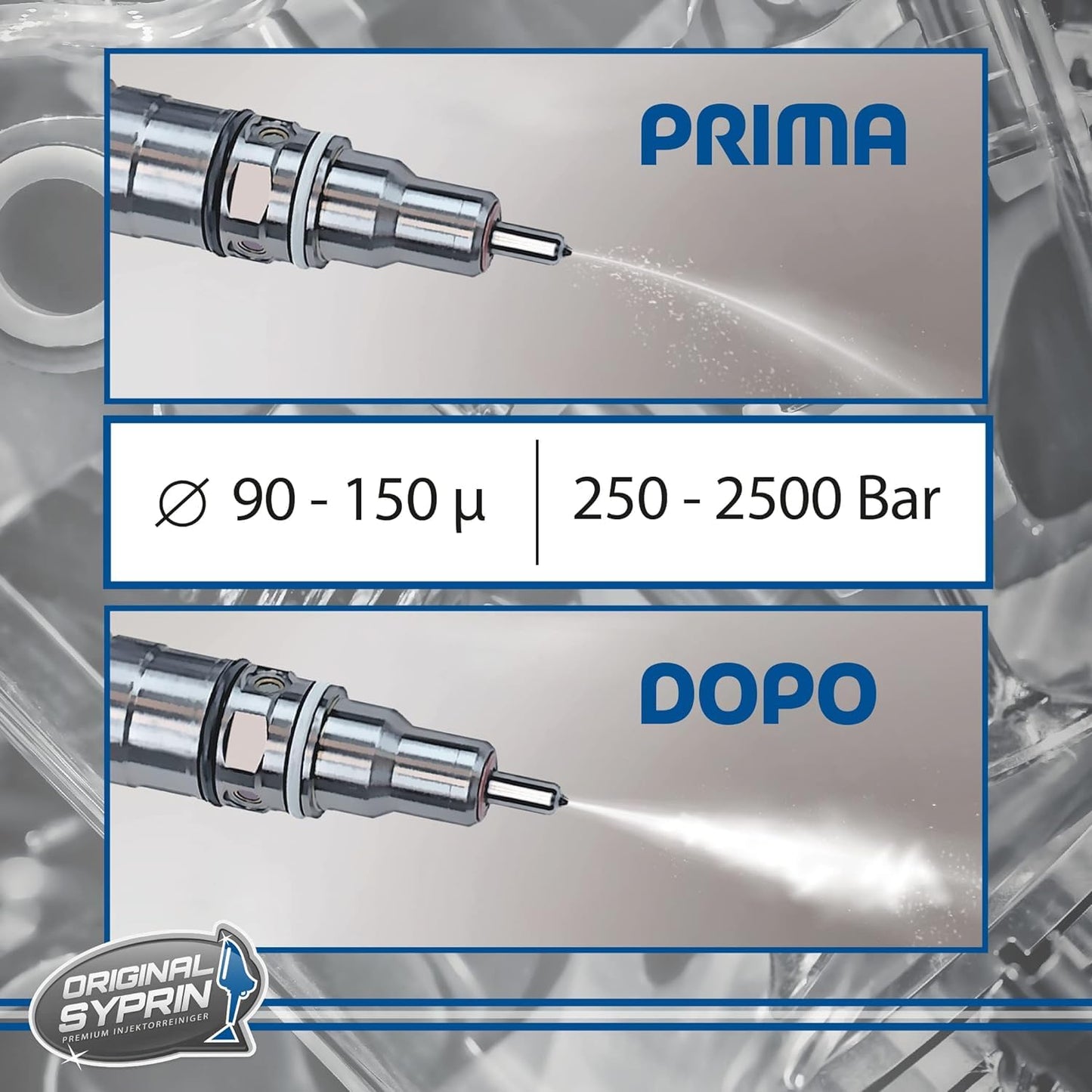 SYPRIN Pulitore Iniettori Diesel, ottimizza e pulisce iniettori, ugelli di iniezione, filtri antiparticolato Diesel, Dpf - additivo 1x500ml