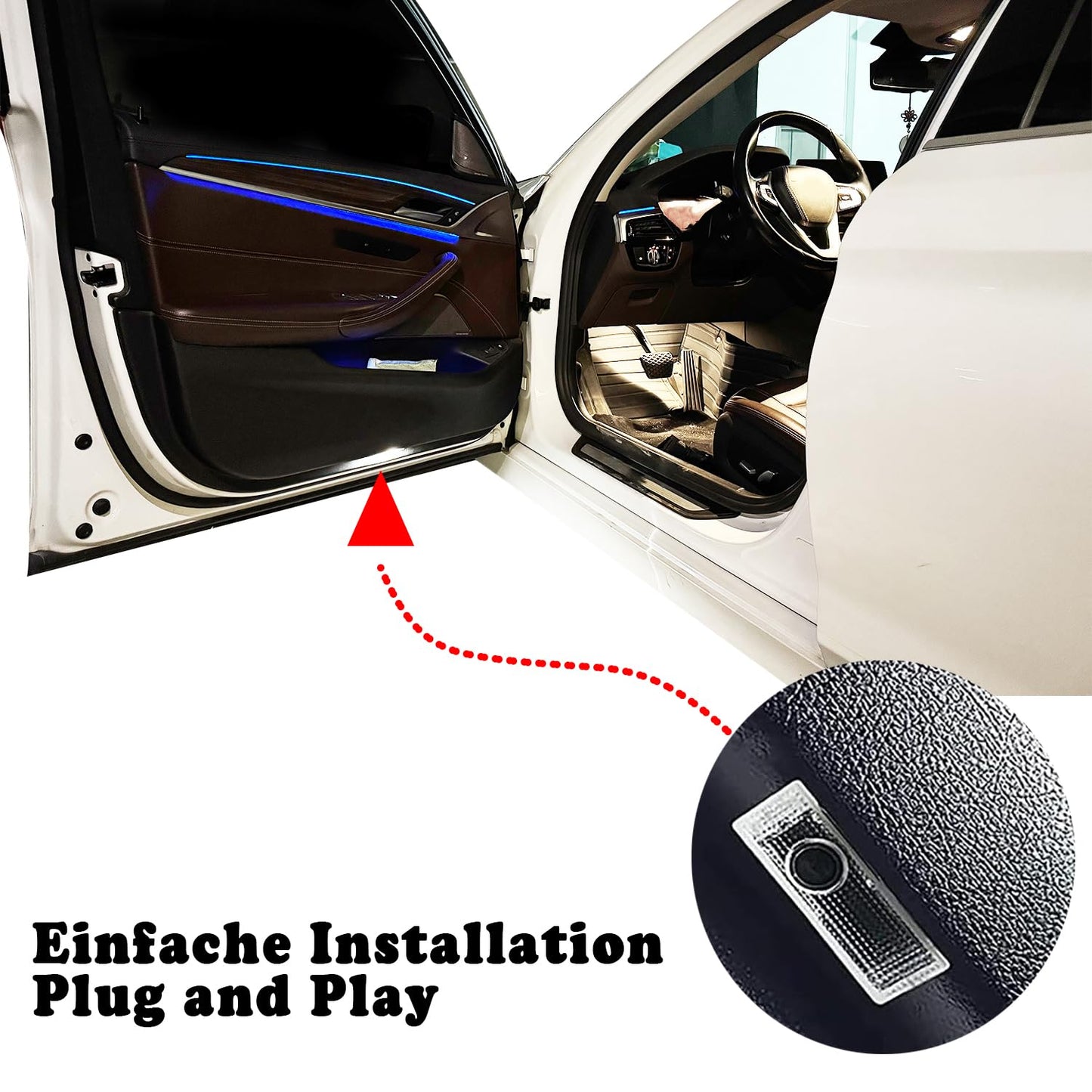 Set di 4 luci a LED di proiezione con HD-Ghost Shadow luci di benvenuto per porte A/B/C/E/M/ML/GLA/GLC/GLE/GLS classe Plug-and-Play