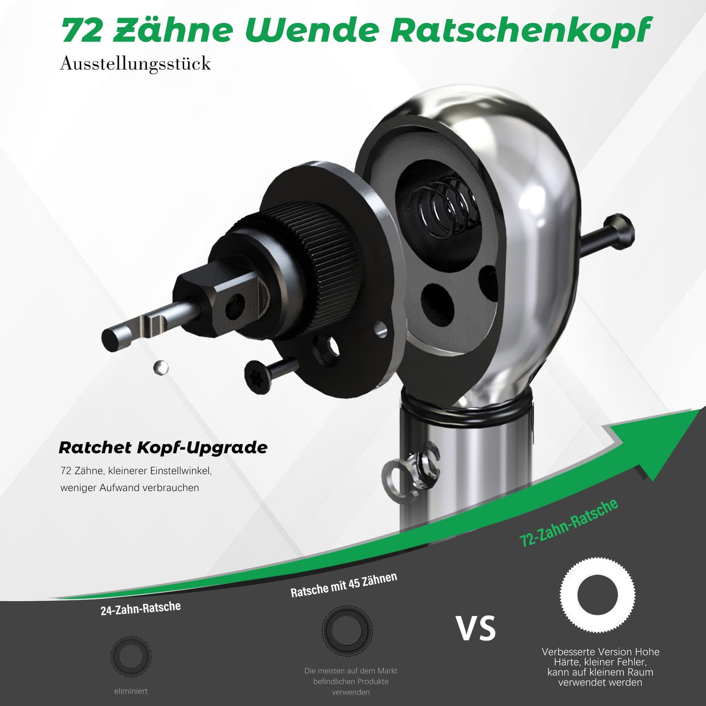 Chiave Dinamometrica Bici, Set Chiavi a Cricchetto 1/4 di Pollice 2-24 Nm, Cricchetto Reversibile a 72 Denti, Precisione di Errore ± 3%, con Adattatore da 3/8", Punte Phillips Hex e Torx