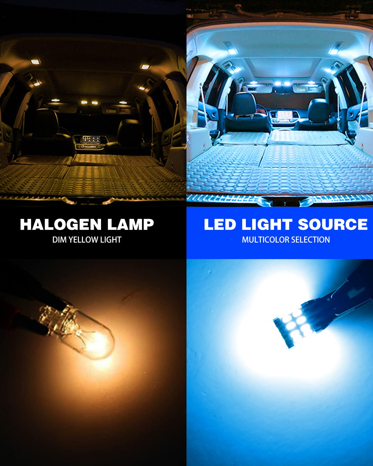 KATUR T10 W5W LED 194 168 2825 Lampadina Cuneo LED CANBUS Senza errori Super Luminoso 6000K Xenon Bianco 30x3014SMD 12-24V per Luci Car Dome Map Door Luce di cortesia per Targa (Versione aggiornata)