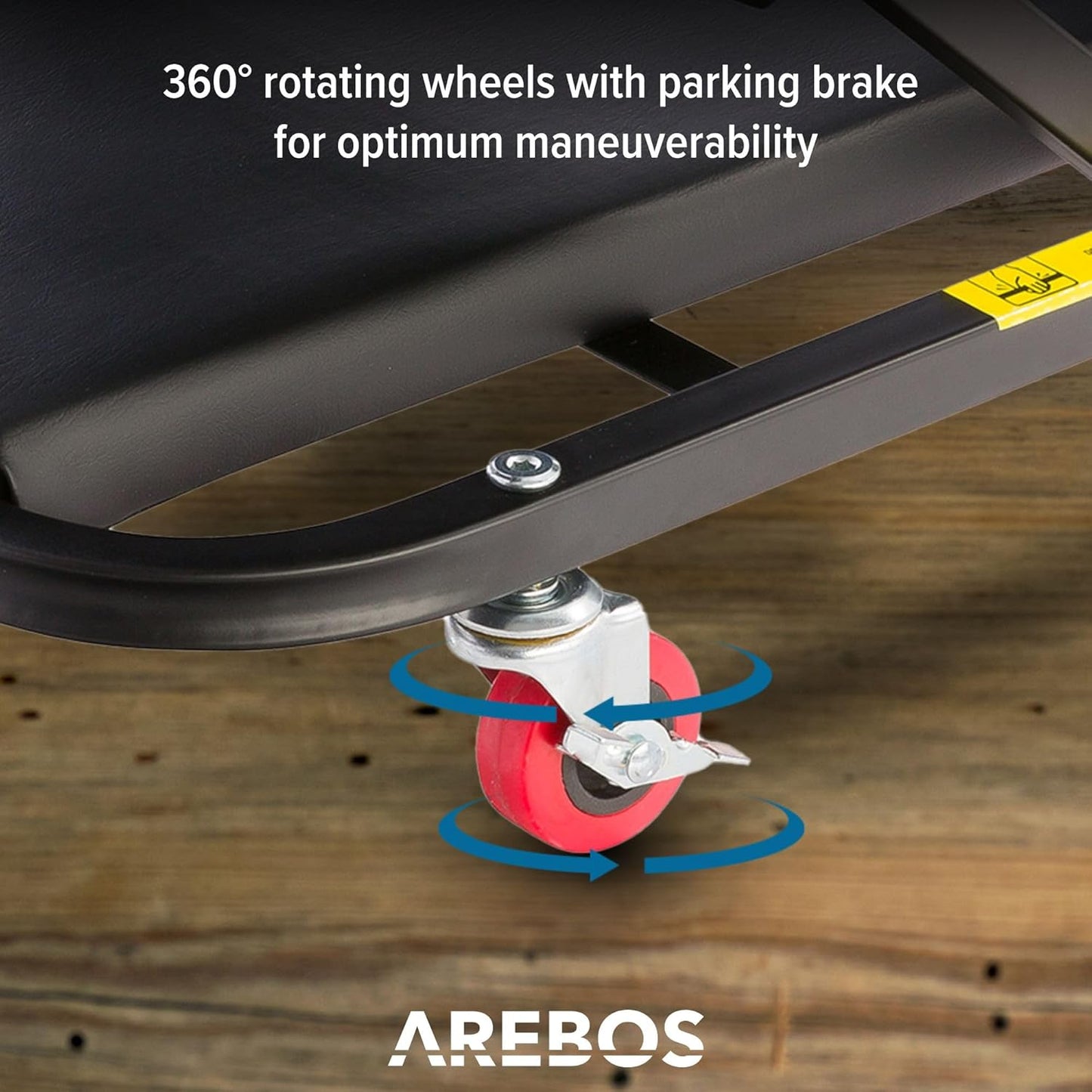 Arebos Carrello per Montaggio 2 in 1 Fino a 150 kg | Carrellino Sgabello da Officina