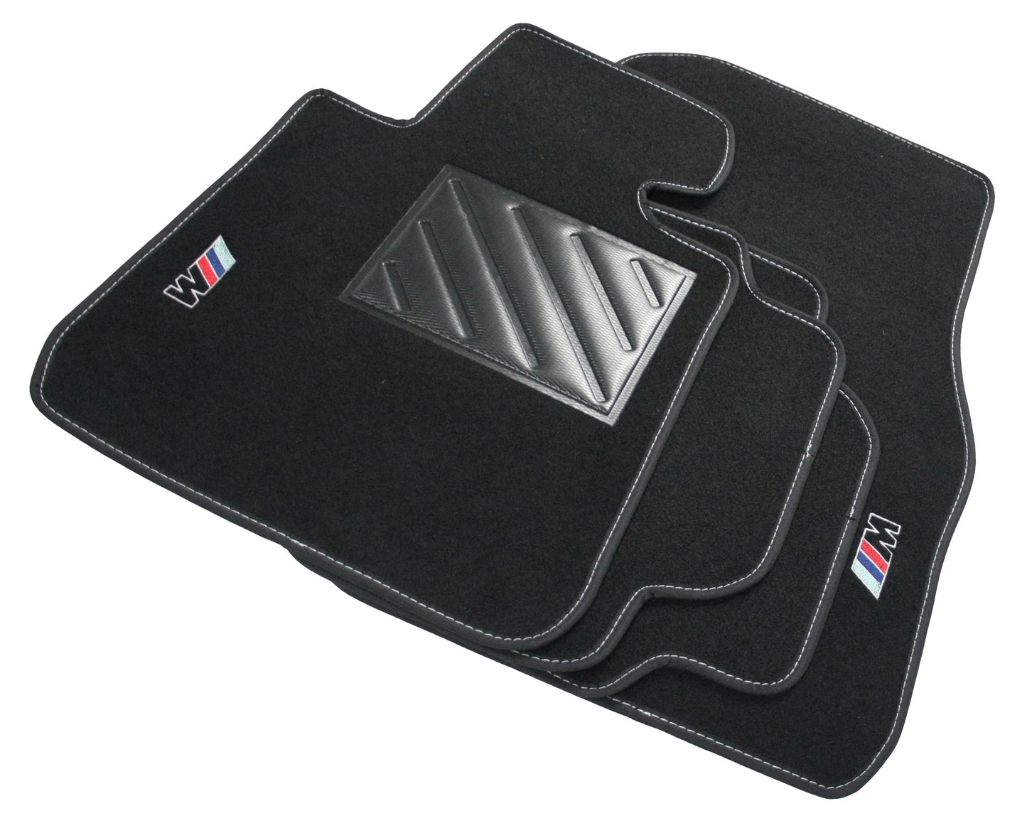 Tappetini compatibili per Serie 1 F20 dal 2011 al 2019 con logo ricamato e battitacco (2 ricami)