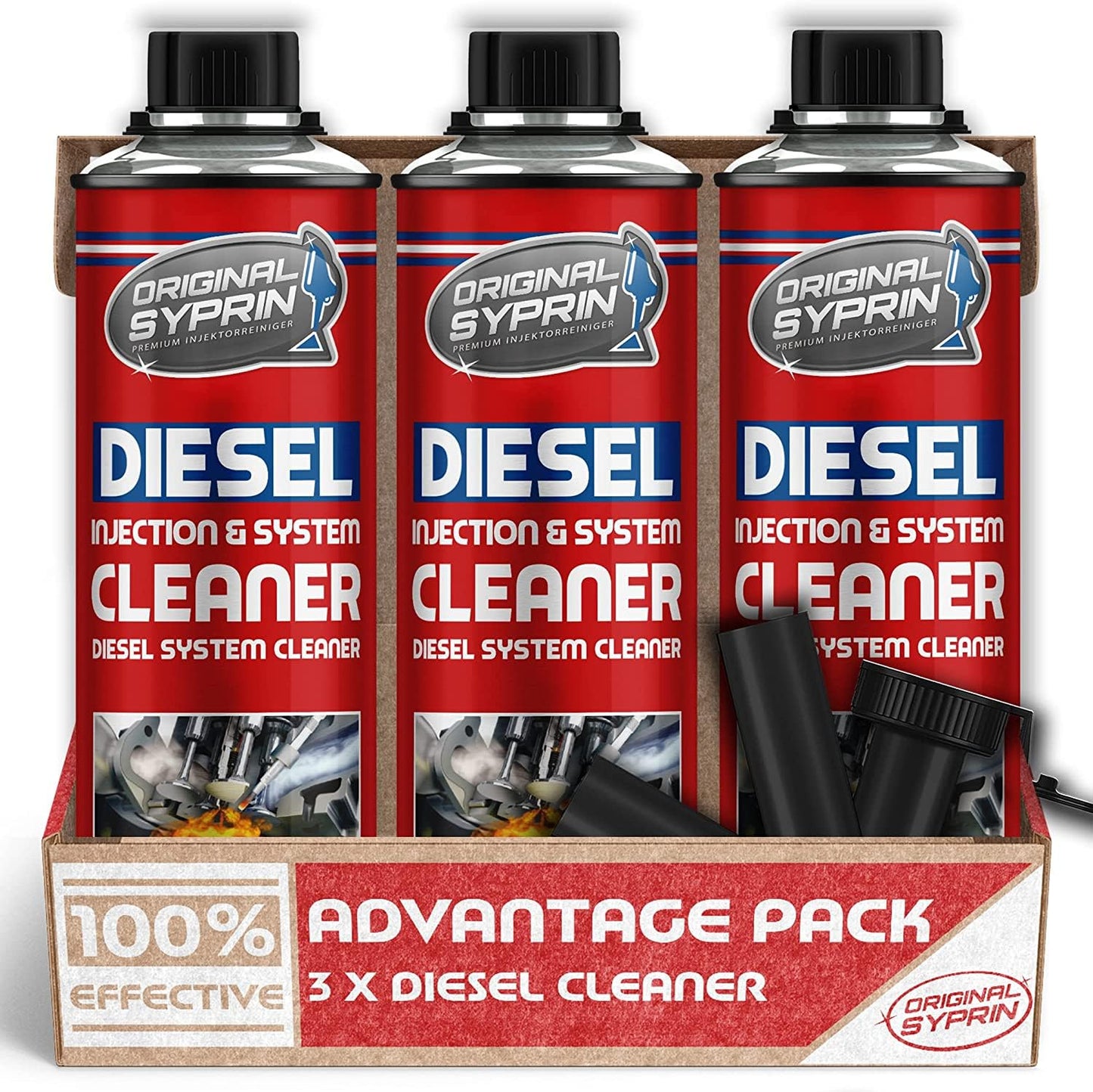 SYPRIN Pulitore Iniettori Diesel, ottimizza e pulisce iniettori, ugelli di iniezione, filtri antiparticolato Diesel, Dpf - additivo 1x500ml