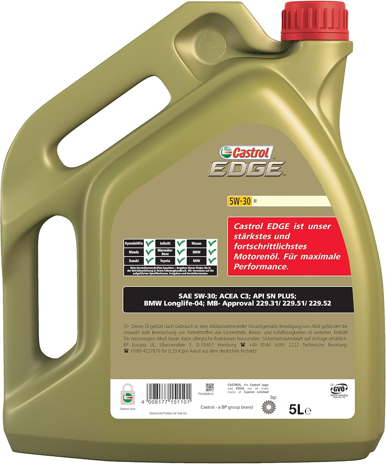 Castrol Edge - Olio per Motore 5W-30 M, da 5 l