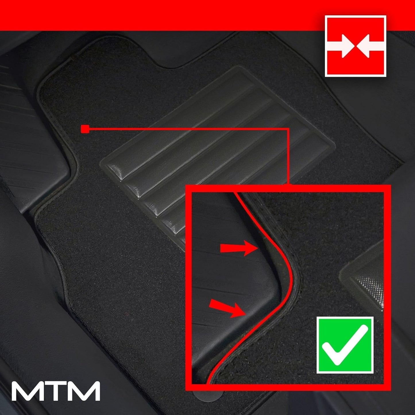 Tappetini su Misura in Velluto per Mercedes Classe M / ML / GL (W164) 08.2005>2011