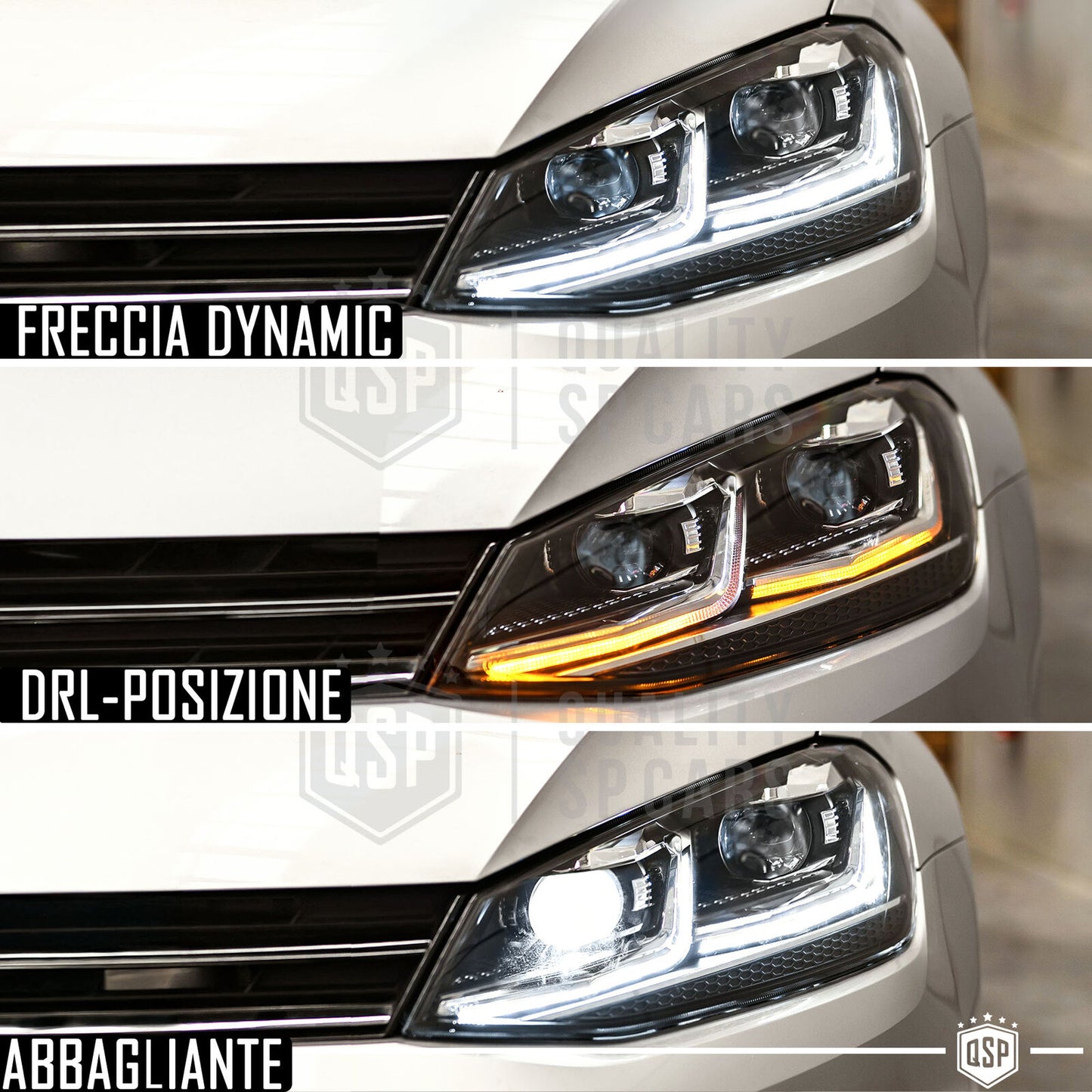 FARI LED Per Golf 7 Anteriori TRASFORMAZIONE in Golf 7.5 Restyling PLUG & PLAY