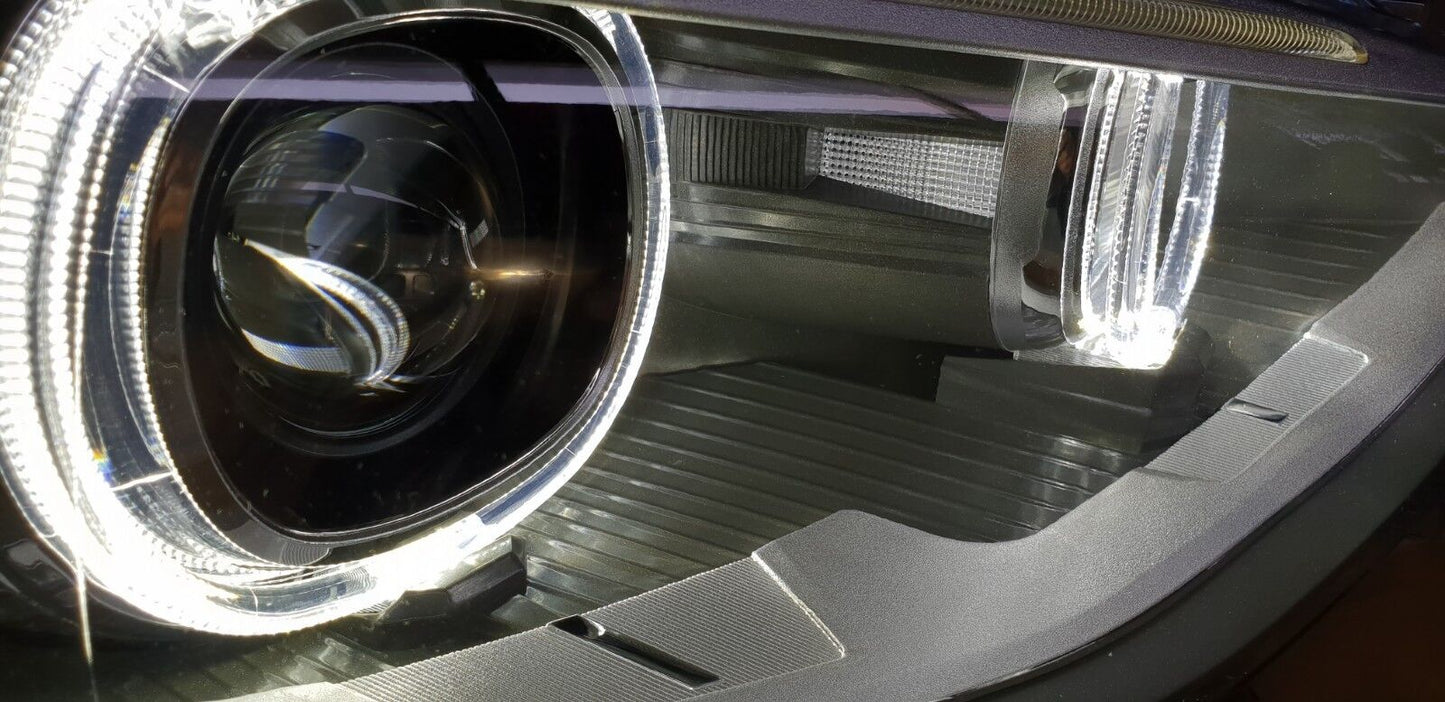 FARI ANGEL EYES PER BMW F20 F21 11-15 serie 1 LED kit luci di posizione H7 alogeni