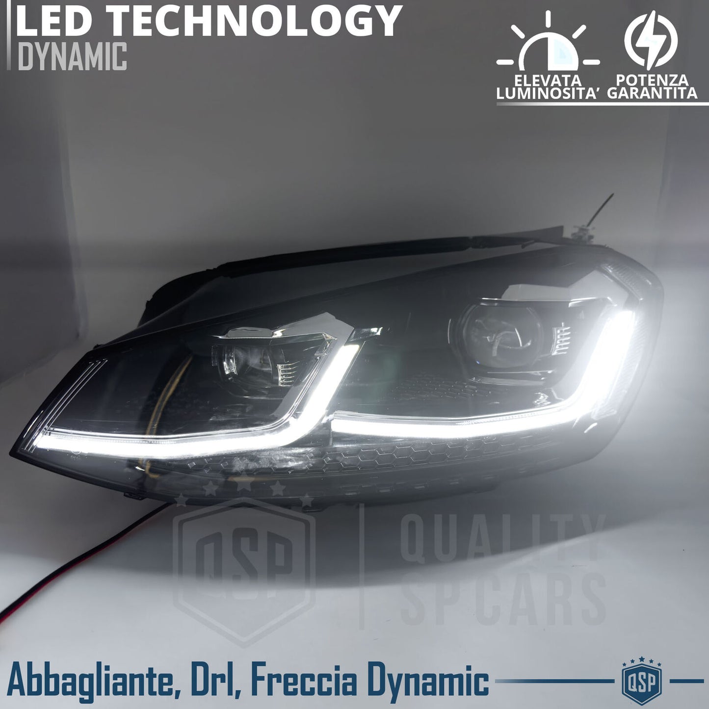 FARI LED Per Golf 7 Anteriori TRASFORMAZIONE in Golf 7.5 Restyling PLUG & PLAY