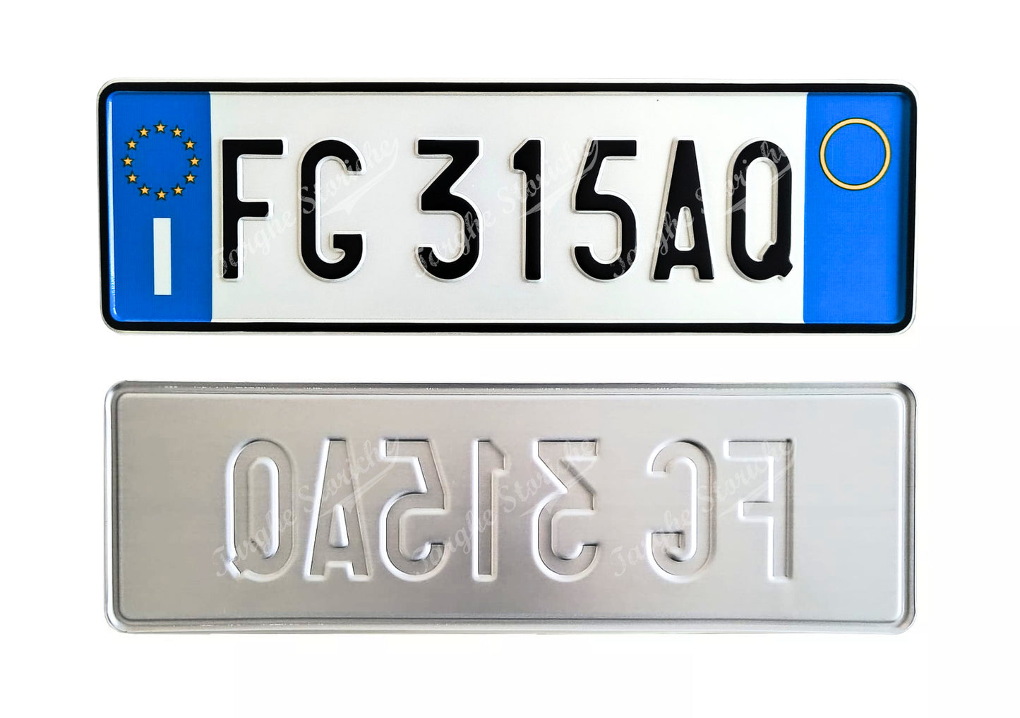 Targa Auto Anteriore Personalizzata IN RILIEVO europea Alluminio Catarifrangente
