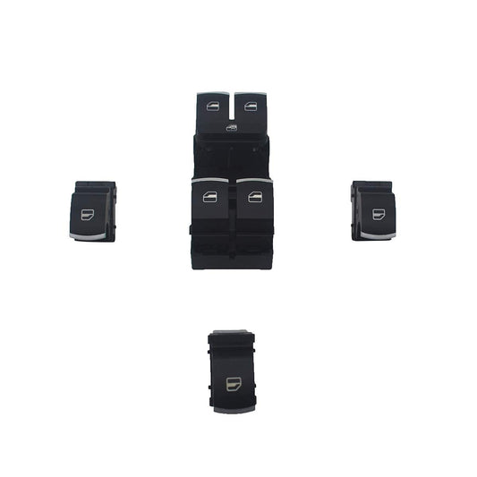 Kit Pulsanti Alzacristalli Golf MK5 MK6, Pulsantiera Alzavetri per Jetta Polo Passat Caddy Touran 5ND959857 5K4959857