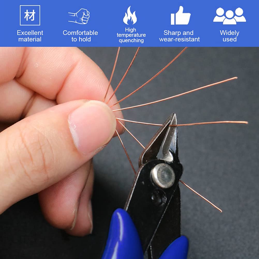 Pinze per Taglierine di Precisione Filo 2 Pezzi Taglio Pinze Tronchesi Elettronica Tronchesi a Filo Mini Pinza Elettricista con Impugnatura per Casa Gioielli Cavi Elettricisti