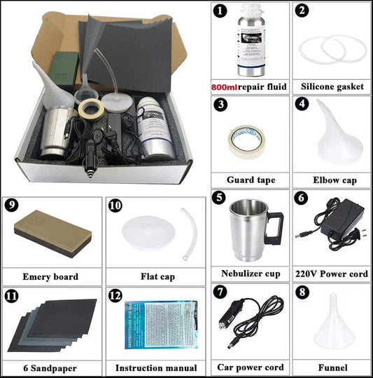 Kit Riparazione fari per Auto opachi - Pulizia e lucidatura fari Facili e veloci - Kit Completo per Un restauro Perfetto e duraturo