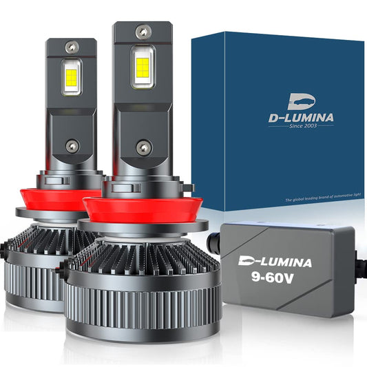 D-Lumina Lampadina H7 LED Canbus 130W 26000LM, CPS 6500K chip 400% brillante, 9-60V, Funziona Sia Per Auto Che Camion, Funziona Sia Con Lenticolari Che Senza Lenticolari,LED Lampada Luci 2 pezzi