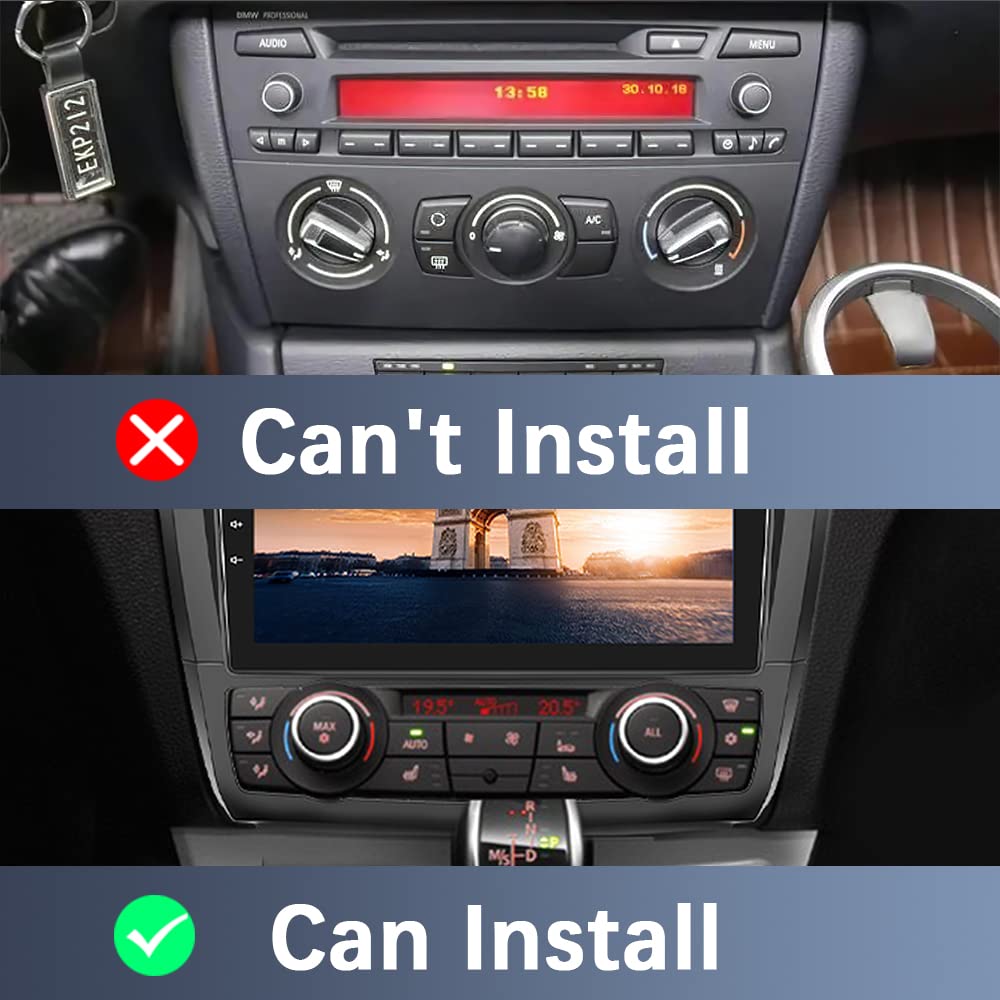 Autoradio per BMW 1 Series E81 E82 E87 E88 2008-2012,[2+64G]SIXWIN Android 13  9 Pollici 1080P HD TouchScreen Schermo Navigatore con Mirror Link WiFi RDS FM USB Bluetooth Comandi al Volante