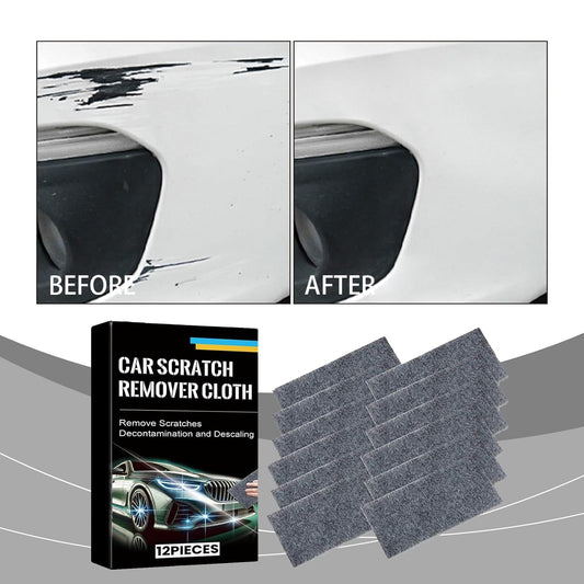 Panno per la rimozione dei graffi dell'auto, 12 pezzi Nano Sparkle, riparazione della vernice dell'auto, rimuove graffi, vortici, macchie d'acqua e sporco superficiale, riutilizzabile e adatto a tutti
