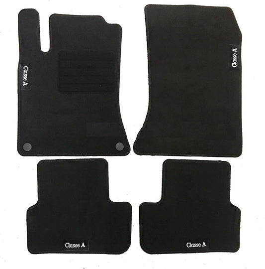TAPPETINI Moquette 4 Loghi 2 Fix per Mercedes Classe A W176
