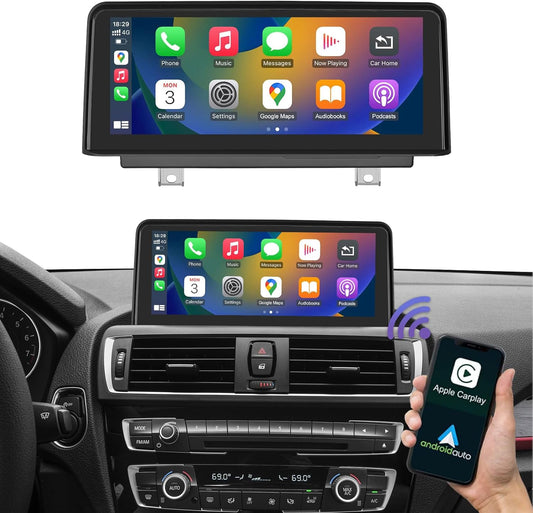 Autoradio Senza Fili Carplay & Android Auto Top 10,25 pollici  per BMW 1 2 serie F20/F21/F22/F23 2013-2015 con sistema NBT, Touchscreen Auto Stereo Ricevitore con AirPlay Link, Navigation, Siri