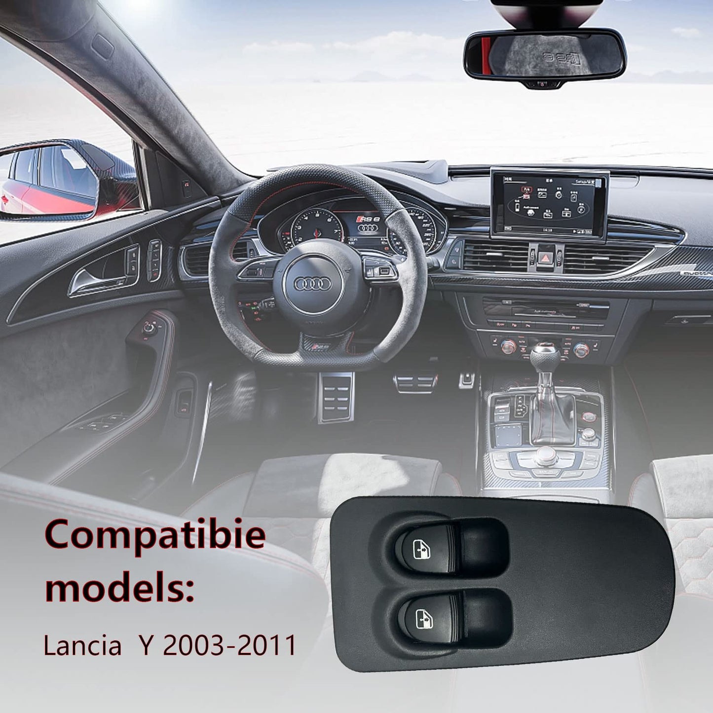 Pulsantiera Lancia Ypsilon Pulsantiera Alzacristalli Interruttore Alzacristalli Finestra Elettrici Compatibile con Lancia Ypsilon 2003-2011 Numero OE 735360605 (735360605)