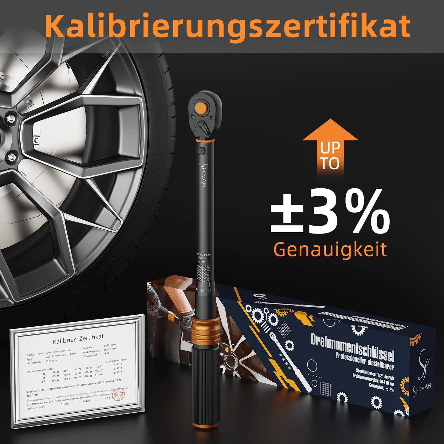 Chiave Dinamometrica Bici, Set Chiavi a Cricchetto 1/4 di Pollice 2-24 Nm, Cricchetto Reversibile a 72 Denti, Precisione di Errore ± 3%, con Adattatore da 3/8", Punte Phillips Hex e Torx