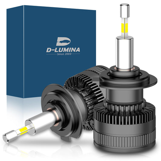 D-Lumina Lampadina H1 LED 360° 120W 20000LM 6500K Super Brillante Fari Kit Sostituzione la Alogena Abbaglianti e Anabbaglianti per 12V Auto, 2 pezzi