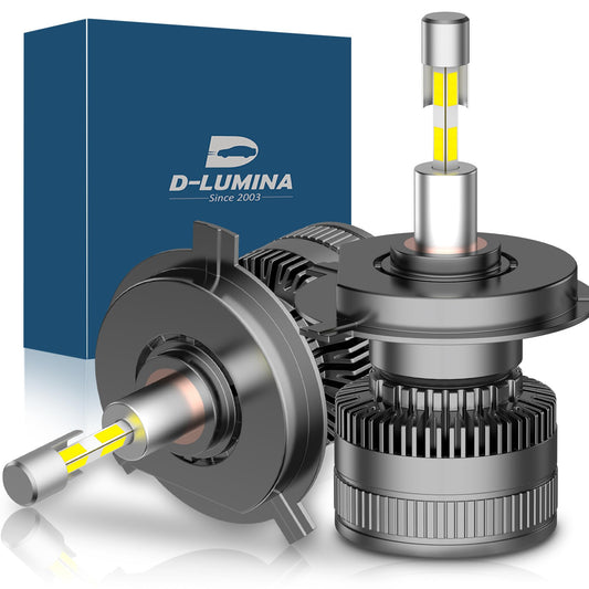 D-Lumina Lampadina H1 LED 360° 120W 20000LM 6500K Super Brillante Fari Kit Sostituzione la Alogena Abbaglianti e Anabbaglianti per 12V Auto, 2 pezzi