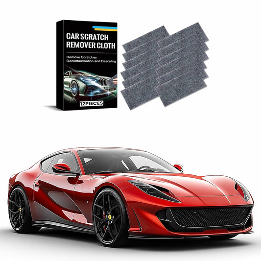 Panno per la rimozione dei graffi dell'auto, 12 pezzi Nano Sparkle, riparazione della vernice dell'auto, rimuove graffi, vortici, macchie d'acqua e sporco superficiale, riutilizzabile e adatto a tutti