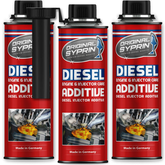 SYPRIN Pulitore Iniettori Diesel, ottimizza e pulisce iniettori, ugelli di iniezione, filtri antiparticolato Diesel, Dpf - additivo 1x500ml