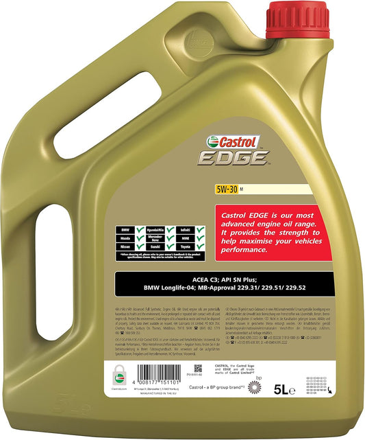 Castrol Edge - Olio per Motore 5W-30 M, da 5 l