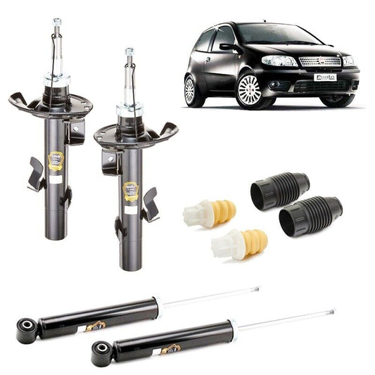 KIT 4 AMMORTIZZATORI COMPLETO CON TAMPONI FIAT PUNTO 188 1.2 1.4 BZ e 1.3 JTD