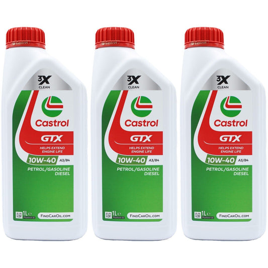 Kit tagliando Fiat Punto II 2 188 1.2 8v 44kw 60cv benzina 3lt Castrol GTX 10W40