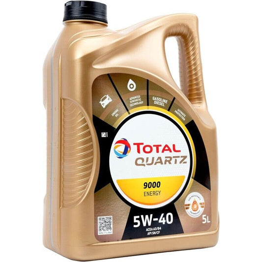 OLIO MOTORE AUTO TOTAL QUARTZ 9000 ENERGY 5W40 - TANICA 5 LT LITRI -OFFERTA