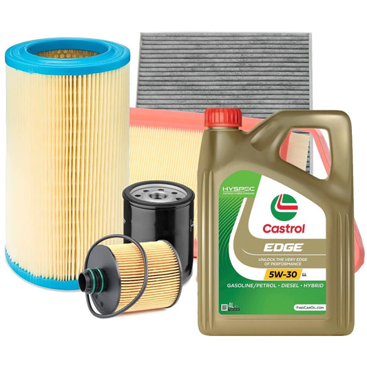 KIT TAGLIANDO OLIO CASTROL EDGE 5W30 4LT 3 FILTRI VARI VW POLO 1.4 TDI